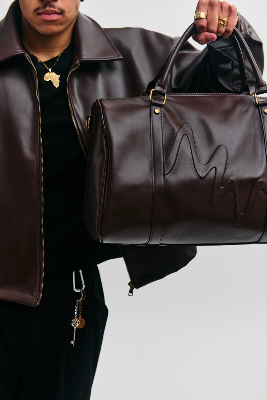 721 Vegan Leather Overnight Bag - Coffee