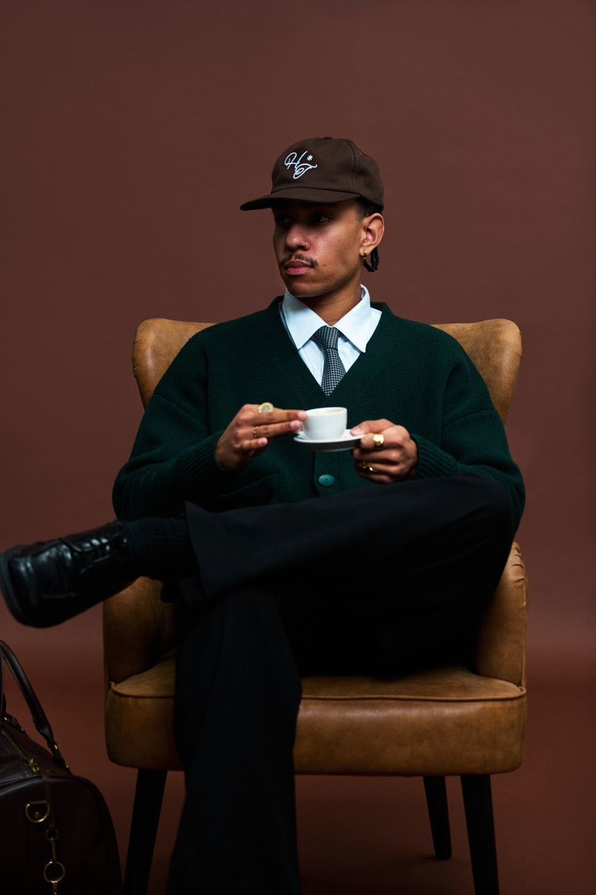 Monogram Knit Cardigan - Pine