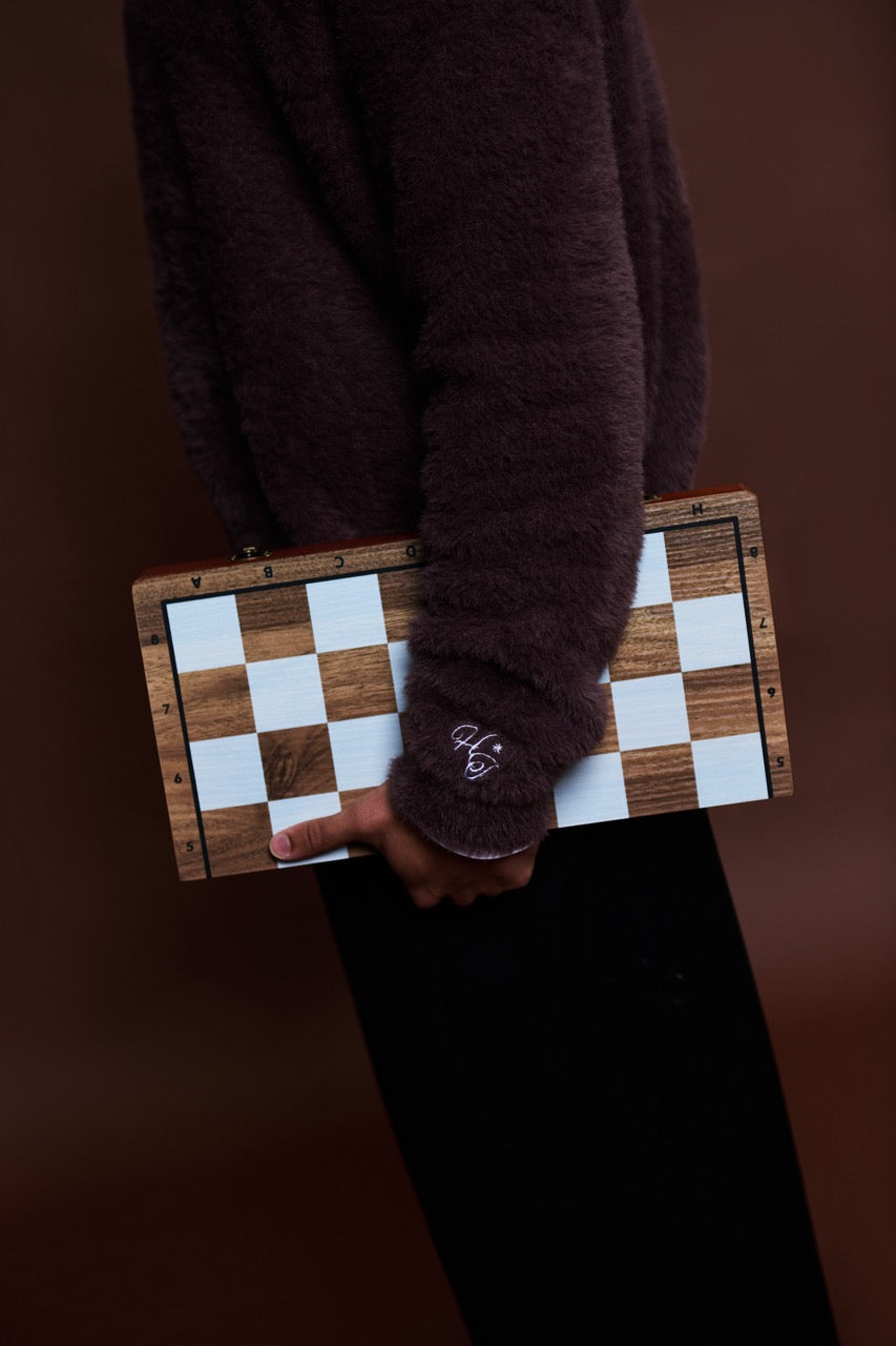 Benson Hairy Knit - Chocolate