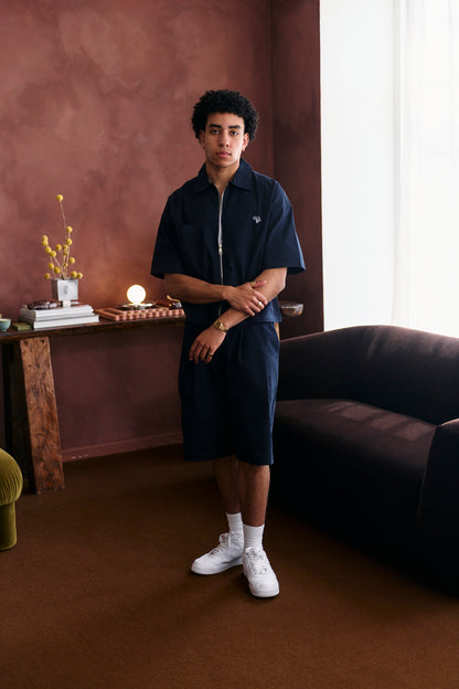 Monogram Work Shirt - Navy