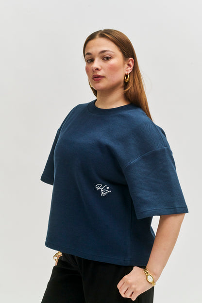 Textured Tee 2.0 - Classic Blue