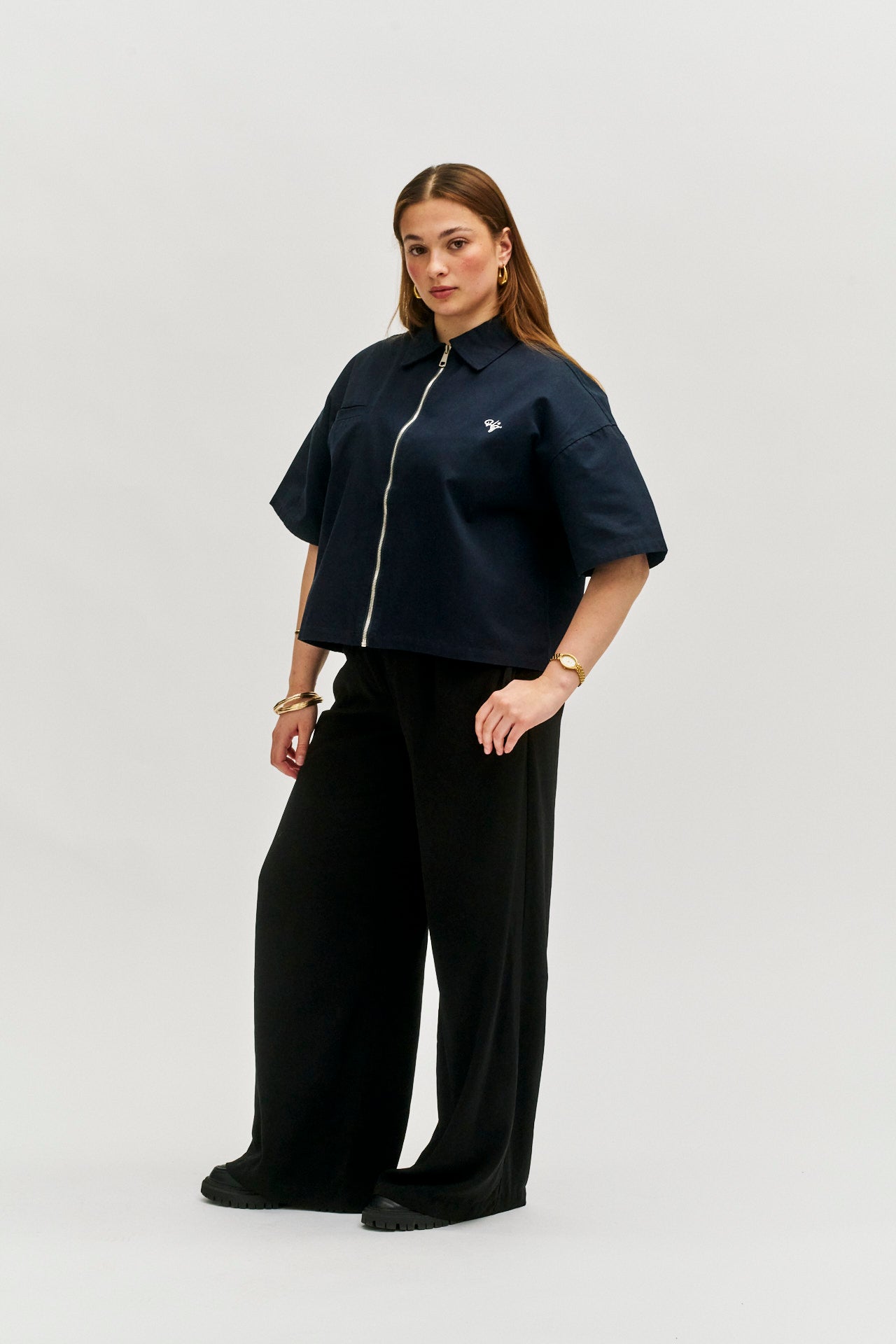 Monogram Work Shirt - Navy