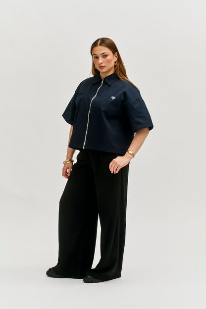 Monogram Work Shirt - Navy