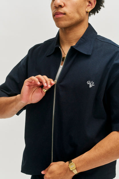 Monogram Work Shirt - Navy