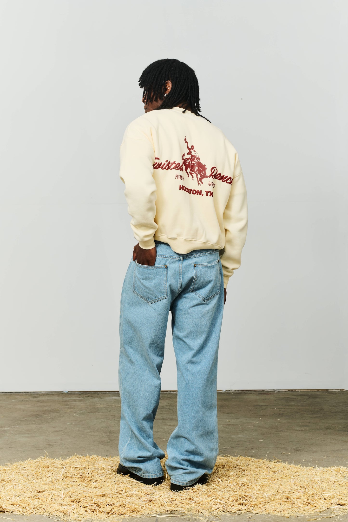 Houston Henley Crewneck - Cream