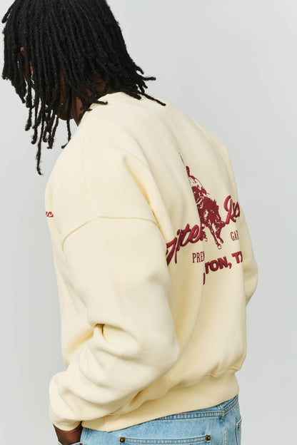 Houston Henley Crewneck - Cream