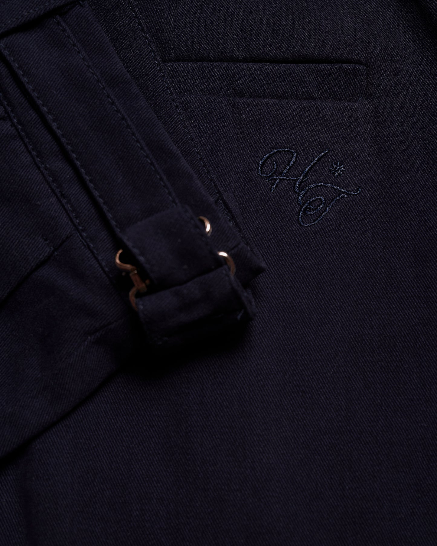 Amos Double Pleated Shorts - Navy