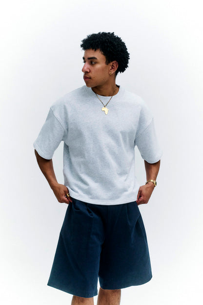 Monogram Heavy Tee - Snow Marle