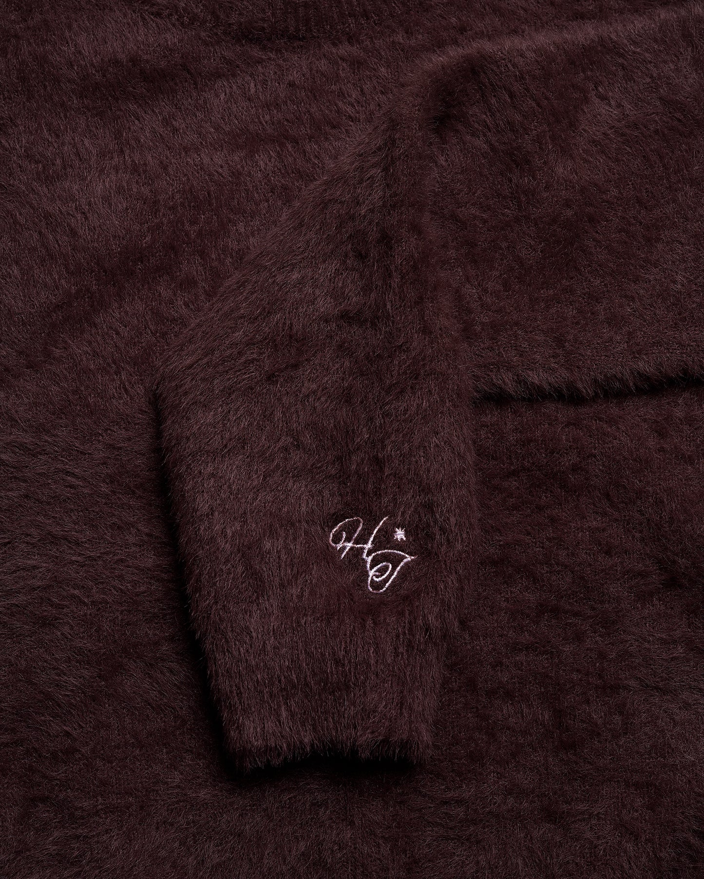 Benson Hairy Knit - Chocolate