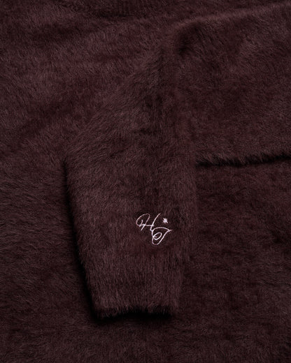 Benson Hairy Knit - Chocolate