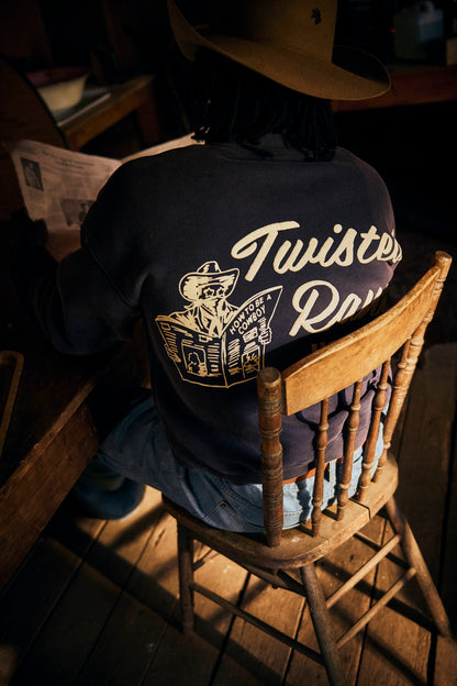 Houston Henley Crewneck - Washed Navy