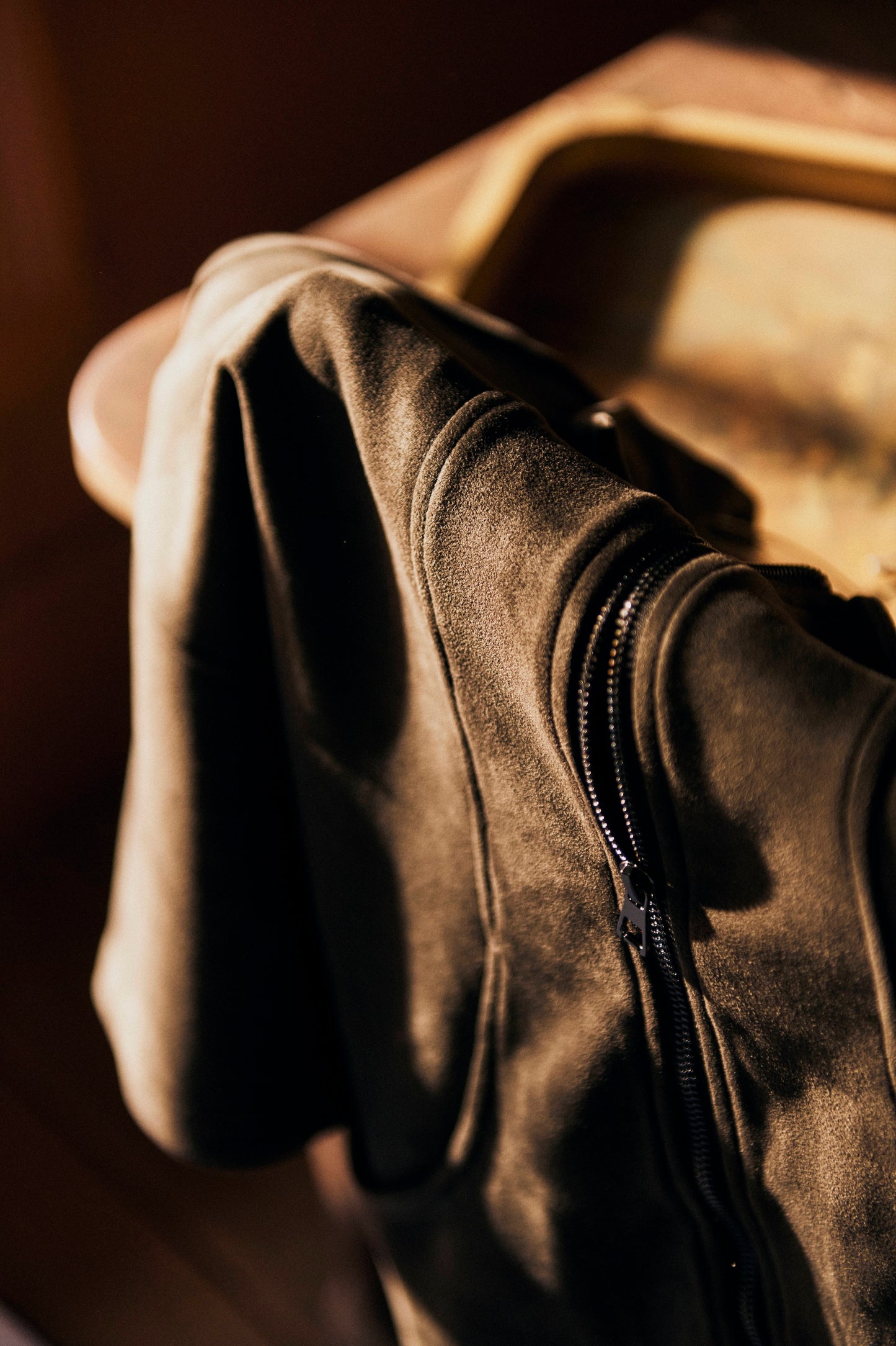 Ranch Vegan Suede Work Shirt - Charcoal