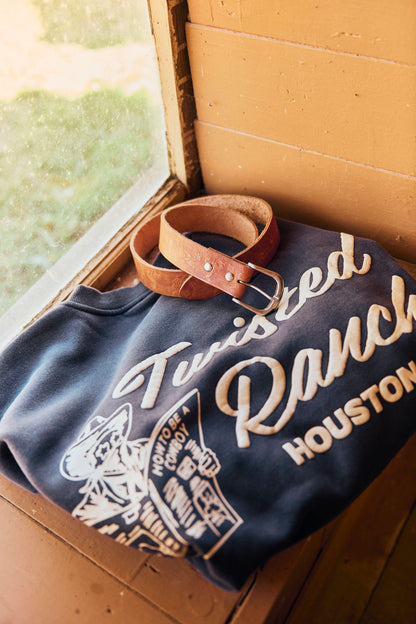 Houston Henley Crewneck - Washed Navy