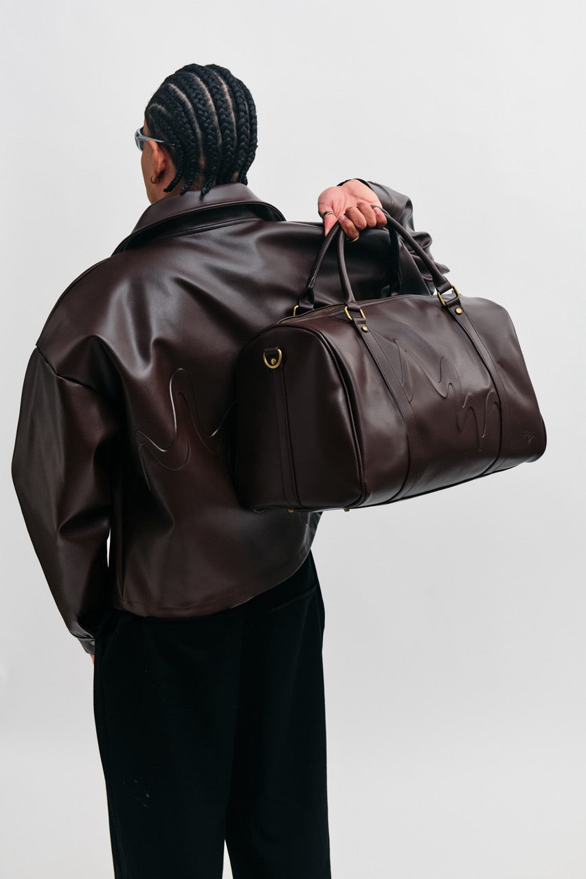 721 Vegan Leather Overnight Bag - Coffee