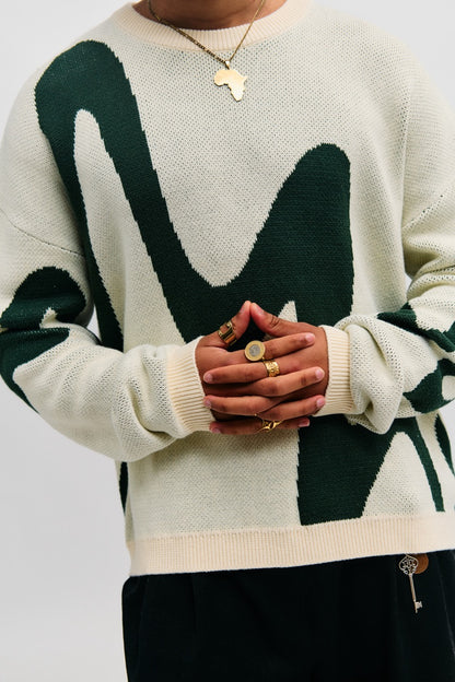 Florence  Pullover Knit - Oat/Pine