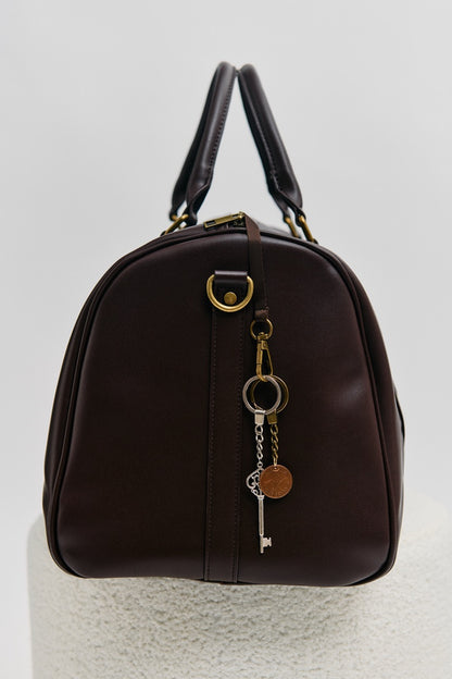 721 Vegan Leather Overnight Bag - Coffee