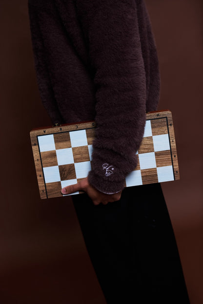 Benson Hairy Knit - Chocolate