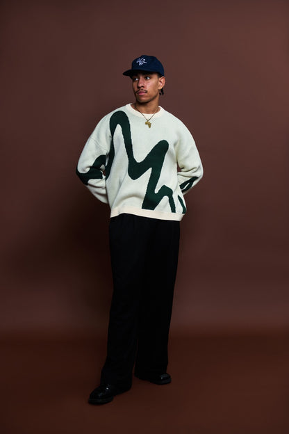 Florence  Pullover Knit - Oat/Pine